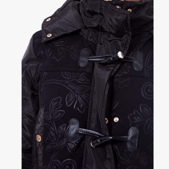 NWT DESIGUAL black puffer coat , brand new , size US 6 - Picture 2 of 5